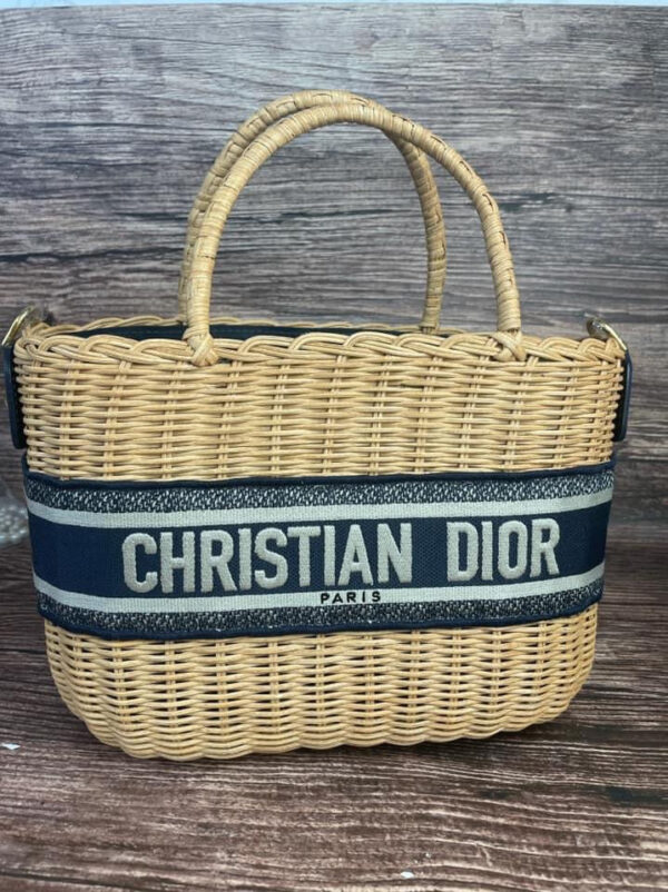 Christian Dior Wicker Basket Bag