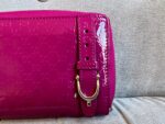 Gucci Pink Patent Guccissima Print Wallet