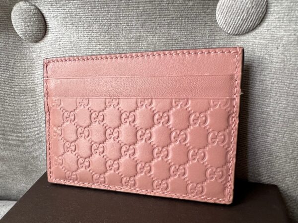 Gucci Pale Pink Guccissima Card Holder ( 225)