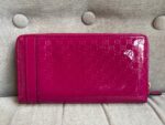 Gucci Pink Patent Guccissima Print Wallet