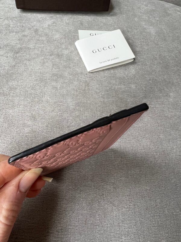 Gucci Pale Pink Guccissima Card Holder ( 225)