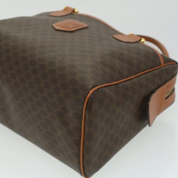 CELINE Macadam Canvas Hand Bag PVC Leather Brown  lt678