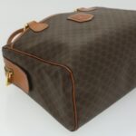 CELINE Macadam Canvas Hand Bag PVC Leather Brown  lt678