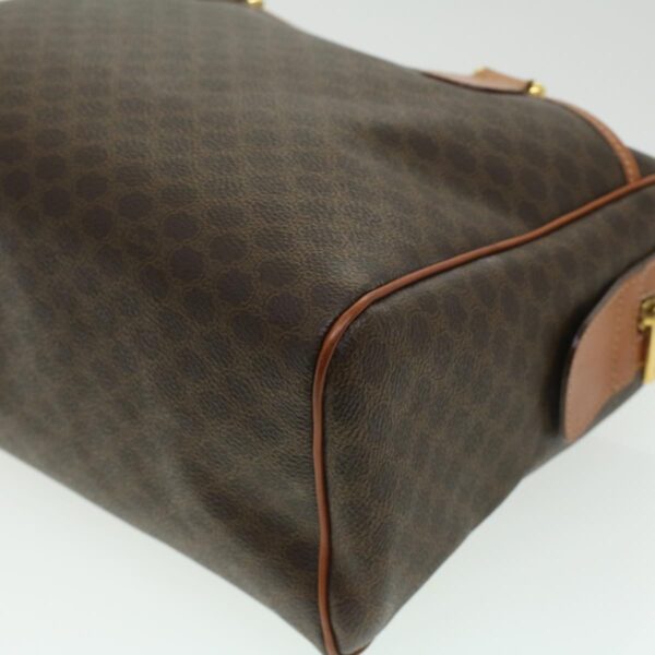 CELINE Macadam Canvas Hand Bag PVC Leather Brown  lt678