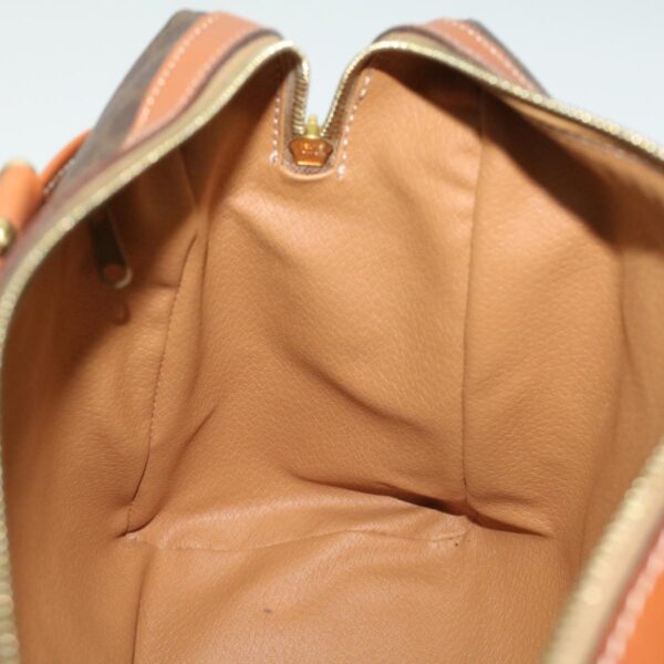 CELINE Macadam Canvas Hand Bag PVC Leather Brown  lt678