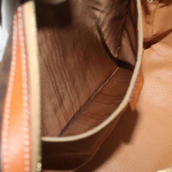 CELINE Macadam Canvas Hand Bag PVC Leather Brown  lt678