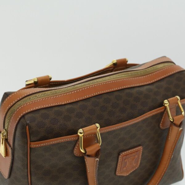 CELINE Macadam Canvas Hand Bag PVC Leather Brown  lt678