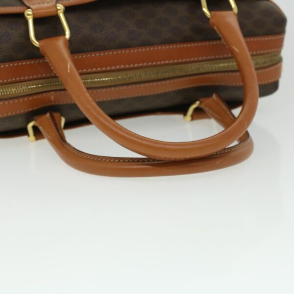 CELINE Macadam Canvas Hand Bag PVC Leather Brown  lt678