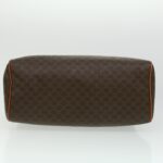 CELINE Macadam Canvas Hand Bag PVC Leather Brown  lt678