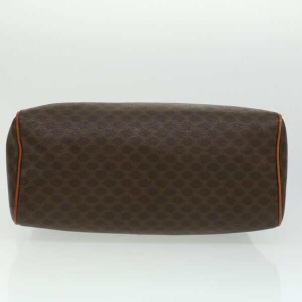 CELINE Macadam Canvas Hand Bag PVC Leather Brown  lt678