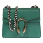 (WMNS) GUCCI Dionysus Tiger Head Leather Chain Shoulder Messenger Bag Mini Green Classic 421970-CAOGX-3120