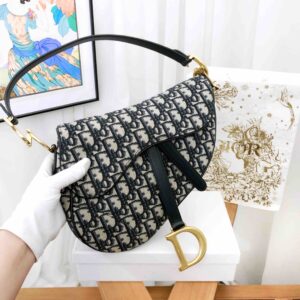 Dior medium saddle bag brown Oblique