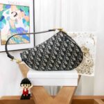 Dior medium saddle bag brown Oblique