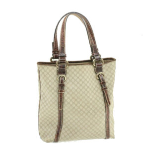 CELINE Macadam Canvas Tote Bag Beige  rd1003
