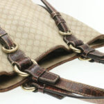 CELINE Macadam Canvas Tote Bag Beige  rd1003