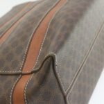 CELINE Macadam Canvas Tote Bag PVC Leather Brown  rd1995