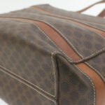 CELINE Macadam Canvas Tote Bag PVC Leather Brown  rd1995