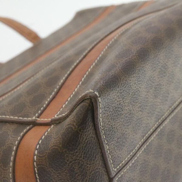 CELINE Macadam Canvas Tote Bag PVC Leather Brown  rd1995