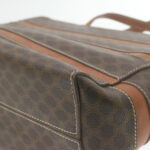 CELINE Macadam Canvas Tote Bag PVC Leather Brown  rd1995