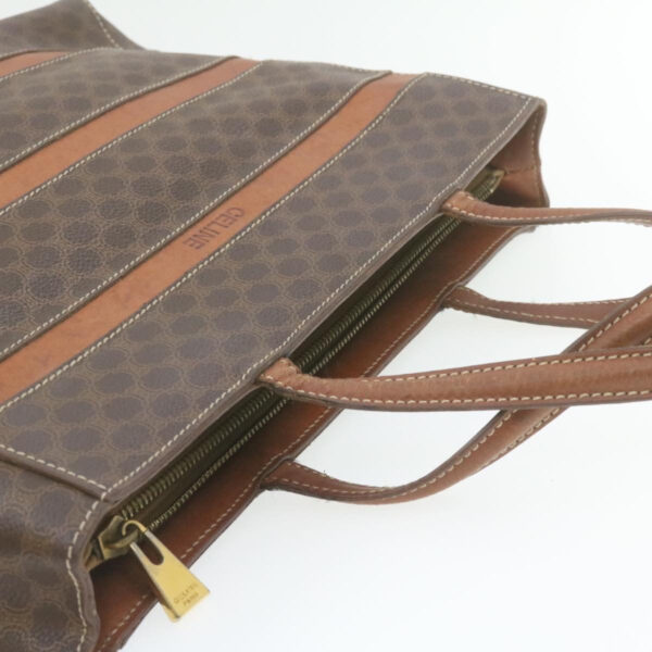 CELINE Macadam Canvas Tote Bag PVC Leather Brown  rd1995