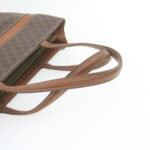CELINE Macadam Canvas Tote Bag PVC Leather Brown  rd1995