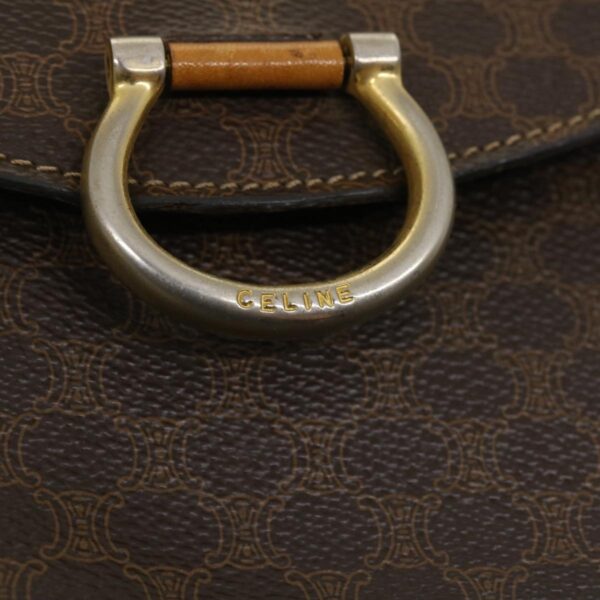 CELINE Macadam Canvas 2Way Shoulder Bag Brown  rd2081