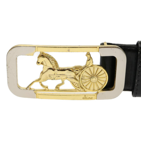 CELINE Horse Carriage Belt Black  rd2136
