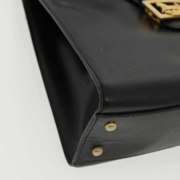 CELINE Horse Carriage Hand Bag Leather Black  rd3150