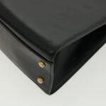 CELINE Horse Carriage Hand Bag Leather Black  rd3150