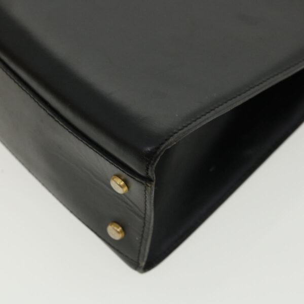 CELINE Horse Carriage Hand Bag Leather Black  rd3150