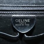 CELINE Horse Carriage Hand Bag Leather Black  rd3150