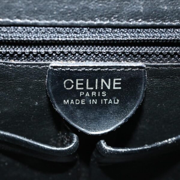 CELINE Horse Carriage Hand Bag Leather Black  rd3150