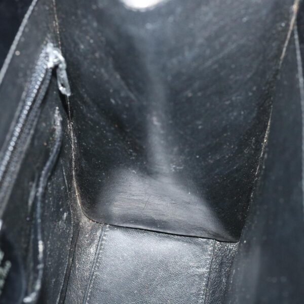 CELINE Horse Carriage Hand Bag Leather Black  rd3150