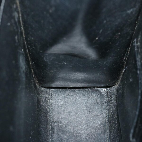 CELINE Horse Carriage Hand Bag Leather Black  rd3150