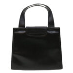 CELINE Horse Carriage Hand Bag Leather Black  rd3150
