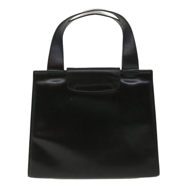 CELINE Horse Carriage Hand Bag Leather Black  rd3150