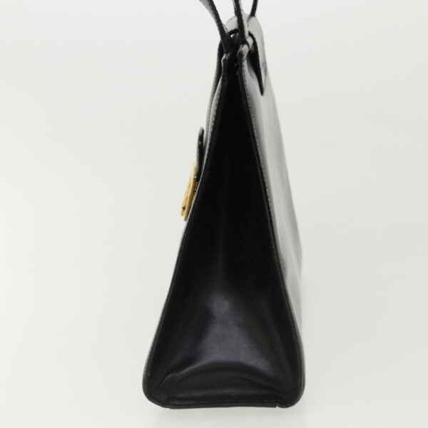 CELINE Horse Carriage Hand Bag Leather Black  rd3150