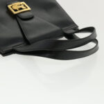 CELINE Horse Carriage Hand Bag Leather Black  rd3150