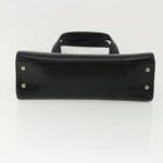 CELINE Horse Carriage Hand Bag Leather Black  rd3150