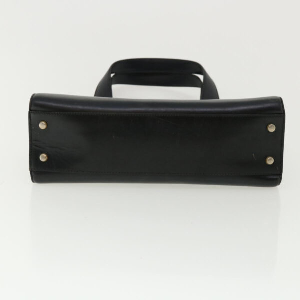 CELINE Horse Carriage Hand Bag Leather Black  rd3150