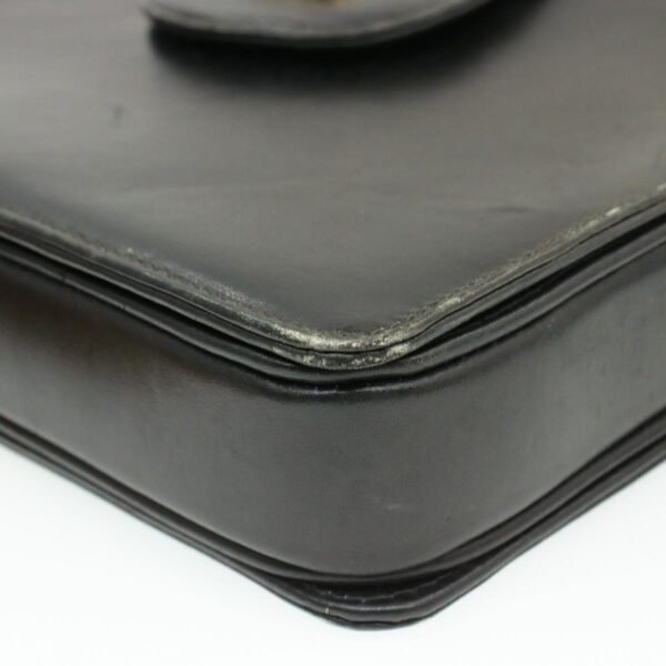 CELINE Horse Carriage Shoulder Bag Black Leather  rd764