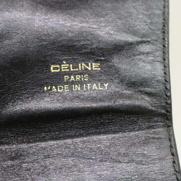 CELINE Horse Carriage Shoulder Bag Black Leather  rd764