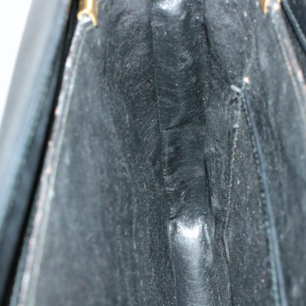 CELINE Horse Carriage Shoulder Bag Black Leather  rd764