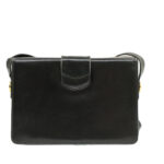 CELINE Horse Carriage Shoulder Bag Black Leather  rd764