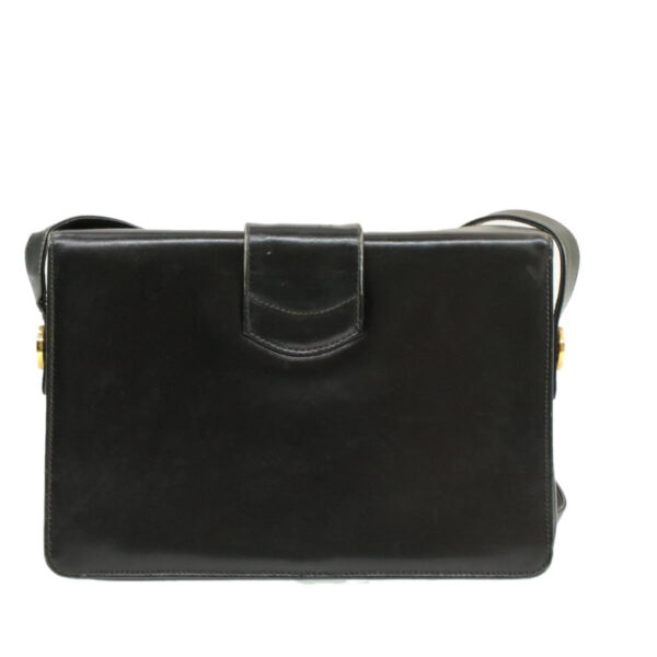 CELINE Horse Carriage Shoulder Bag Black Leather  rd764