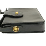 CELINE Horse Carriage Shoulder Bag Black Leather  rd764