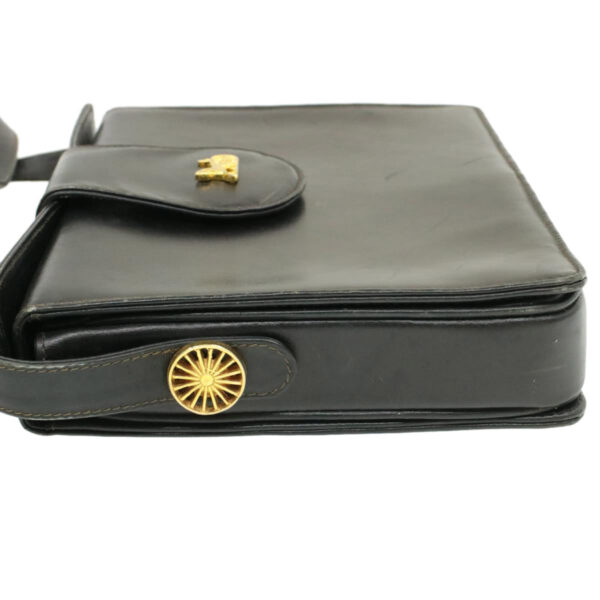 CELINE Horse Carriage Shoulder Bag Black Leather  rd764
