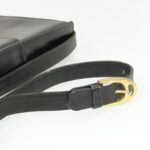 CELINE Horse Carriage Shoulder Bag Black Leather  rd764