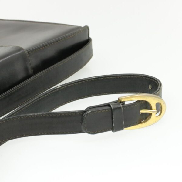 CELINE Horse Carriage Shoulder Bag Black Leather  rd764