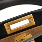 Fendi Peekaboo Medium Handbag Shoulder Bag 8BN226 Black Leather